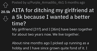 he ditched his friend during 5k run