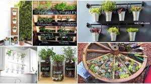 Ensure the spot receives partial sunlight, the tutorial is here. Diy Herb Garden Ideas For Indoor Outdoor Decor K4 Craft