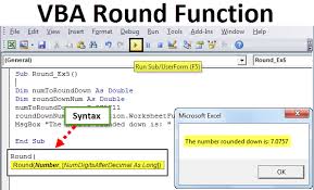 excel vba round function