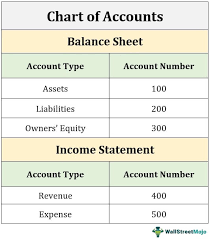 chart of accounts definition example