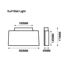 artemide surf 300 wall light arredare