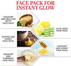 homemade face pack for instant glow and
