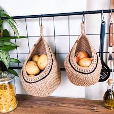 Large Vegetable Baskets Jute Hanging