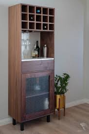 diy tall bar cabinet with storage with