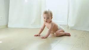 baby crawling diaper stock fooe