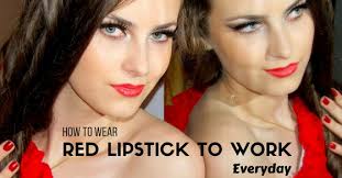 how to wear red lipstick to work