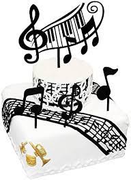 Music Notes Cake Toppers Musical Theme Birthday Party Supplies Music  gambar png