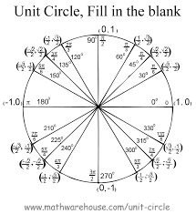 Unit Circle Worksheet With Answers Find Angle Based On End