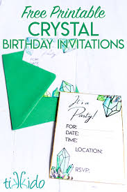 free printable crystal themed birthday