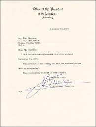 A subreddit for the philippines and all things filipino!. President Ferdinand E Marcos Philippines Typed Letter Signed 11 28 1979 Historyforsale Item 29878