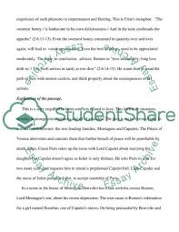 Explication Of Shakespeare Passage Essay Example Topics And Well