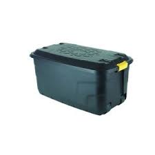 Related reviews you might like. Strata Heavy Duty Storage Container On Wheels 145lt Black