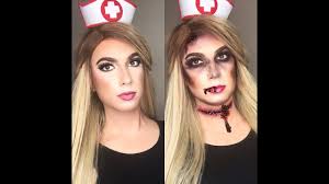 halloween zombie nurse makeup tutorial