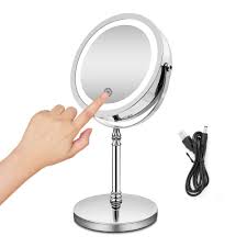 Amazon Com Brightinwd Makeup Mirror With Dimmable Lights 10x Magnifying Mirror Lighted Makeup Mirror With Lights And Magnification Touch Screen Usb Charge Or Battery Operated Shipped From Usa Beauty