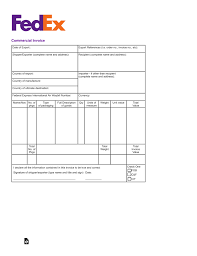 Free Fedex Commercial Invoice Template Pdf Eforms Free