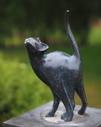 Cat Garden Statue Bronze Statues