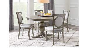 Emerald home furnishings paladin round dining table, standard, rustic charcoal gray. Emory Heights Gray 5 Pc Round Dining Room Transitional