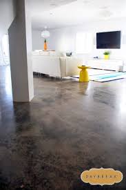 Basement Makeover Concrete Stained Floors