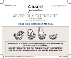 User Manual Graco Premier 4ever Dlx