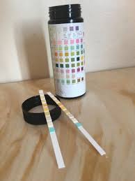 home urinalysis test strip color chart
