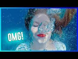 testing waterproof makeup underwater