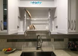 Dish Drying Rack In Cabinet Over Sink