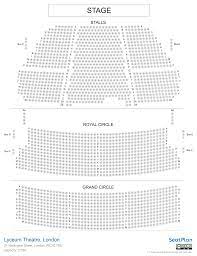 lyceum theatre london seating plan