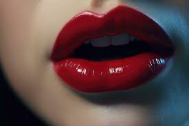 closeup shot of beautiful female lips