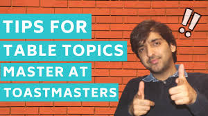 table topics master at toastmasters