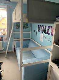 ikea metal frame high riser bed with