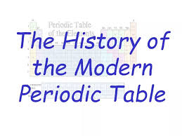history of the modern periodic table