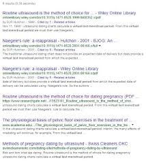 Dating Of Pregnancy By Ultrasound Methods For Estimating