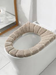 1pc Knitted O Shaped Toilet Seat Cover