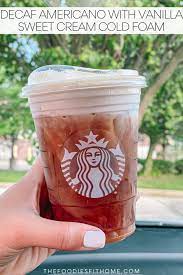 starbucks decaf americano with vanilla