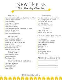 deep cleaning checklist for your new