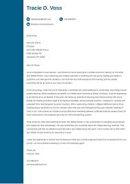 new teacher cover letter first year