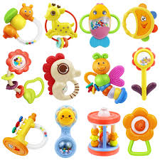 moontoy 12pcs baby rattle teething toys