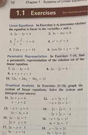 Linear Equation 1 1 Exercises Chegg