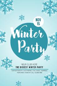 Winter Party Poster Flyer Template Postermywall