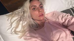lady a shares makeup free selfies in bed