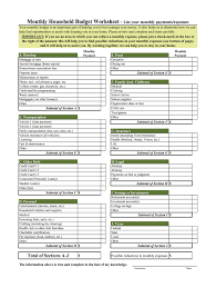 Budget Worksheet Pdf Fill Online Printable Fillable
