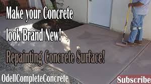 how to paint over concrete using