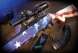 guns magazine ruger american flag