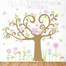 Giant Owl Tree Wall Art Decal Large