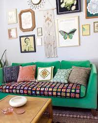 Green Couch Boho Bedroom Decor