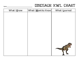 Kwl Chart Dinosaurs