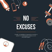 duotone no excuses gym sign template