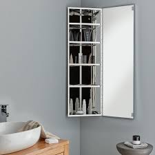 Extra Tall Double Mirror Corner Cabinet