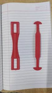 red carton box top plastic handles