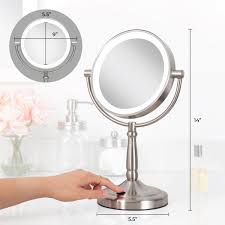 dual sided lighted vanity mirror